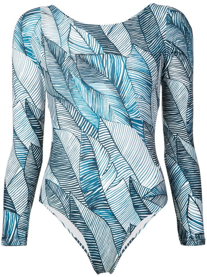 Onia - Athena Swimsuit - Women - Nylon/spandex/elastane - M, Blue, Nylon/spandex/elastane
