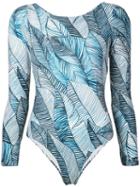 Onia - Athena Swimsuit - Women - Nylon/spandex/elastane - M, Blue, Nylon/spandex/elastane