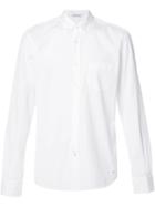Tomas Maier Button Down Collar Plain Shirt, Men's, Size: Large, White, Cotton