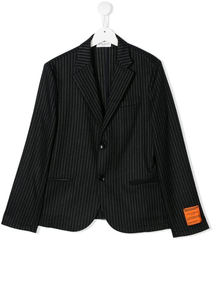 Paolo Pecora Kids Pinstripe Blazer - Blue