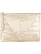Golden Goose Deluxe Brand Oversized Stitched Star Clutch, Women's, Grey