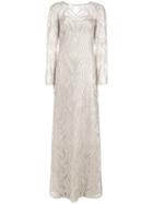 Tadashi Shoji Embroidered Maxi Dress - Neutrals