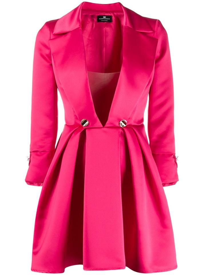 Elisabetta Franchi Plunging V-neck Dress - Pink