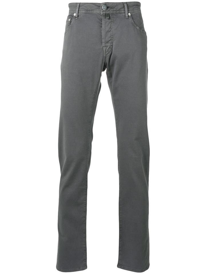 Jacob Cohen Straight Leg Jeans, Men's, Size: 32, Grey, Cotton/lyocell/spandex/elastane