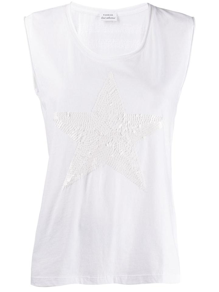 P.a.r.o.s.h. Sequin Star Vest - White