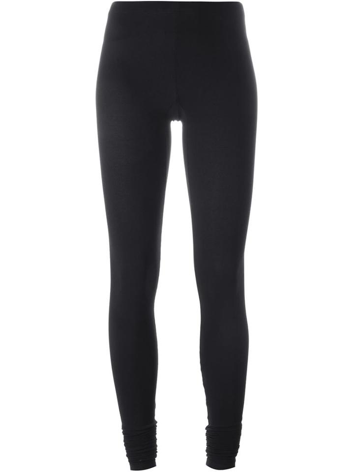 Rick Owens Lilies Stretch Leggings, Women's, Size: 42, Black, Viscose/polyamide/spandex/elastane