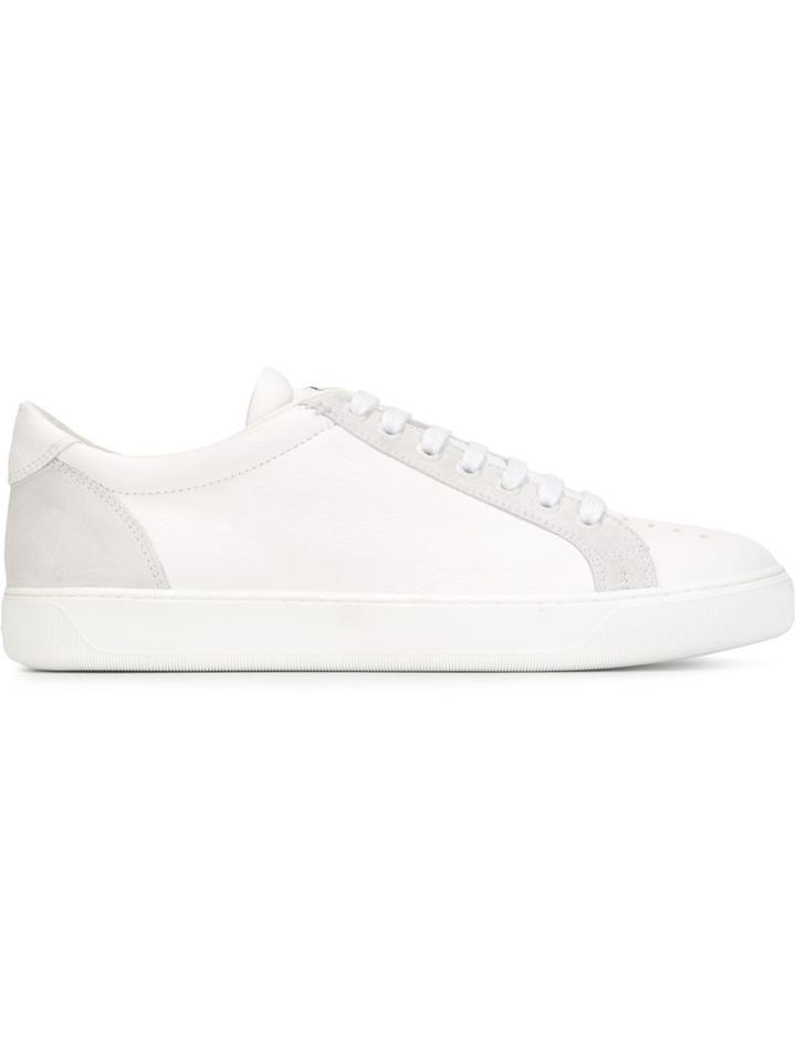 Moncler Classic Lo-top Sneakers, Men's, Size: 41, White, Leather/rubber