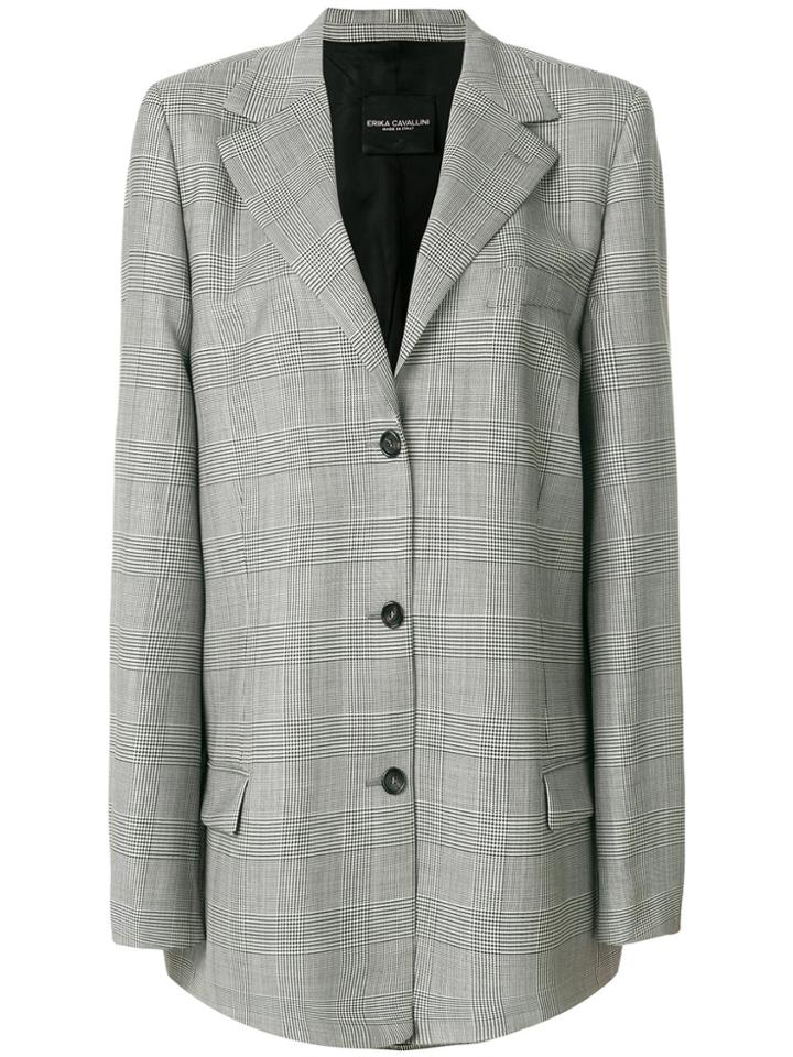 Erika Cavallini Long Blazer - Black