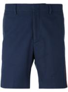 Msgm - Side Stripe Shorts - Men - Cotton - 50, Blue, Cotton