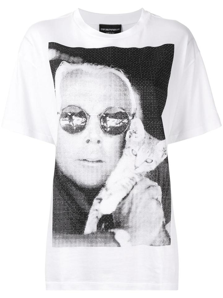 Emporio Armani Giorgio Cat T-shirt - White