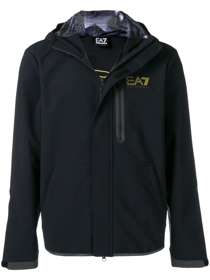 Ea7 Emporio Armani Hooded Jacket - Black