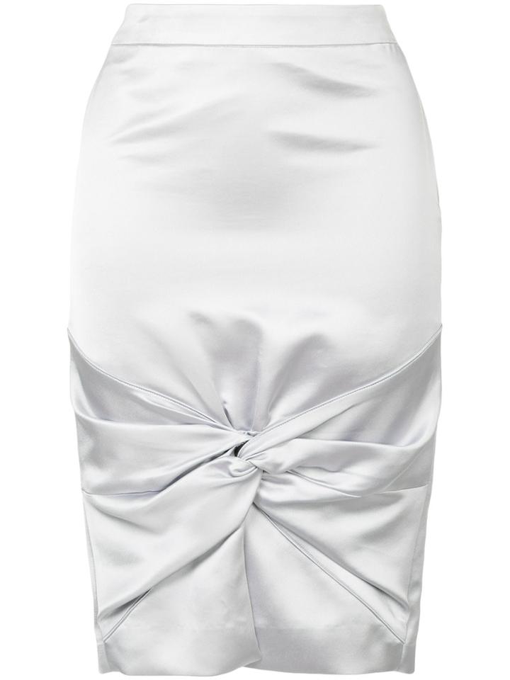 We11done Twisted Knot Pencil Skirt - Metallic