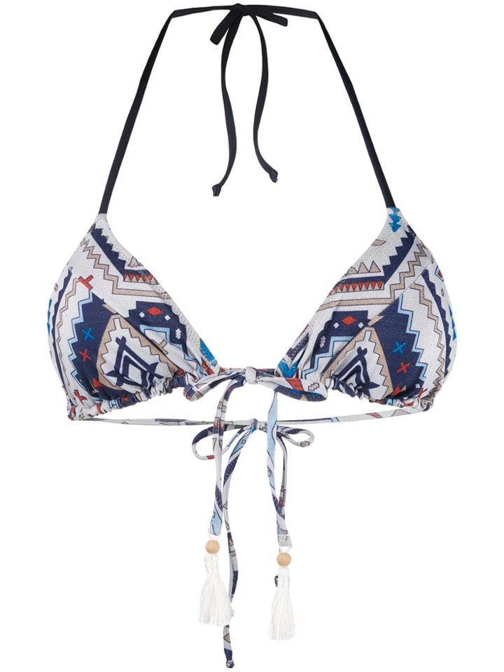 Mc2 Saint Barth Printed Bikini Top - White