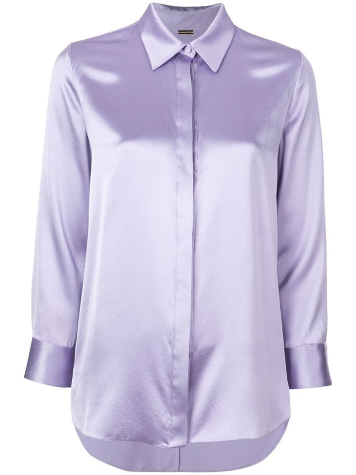 Adam Lippes Concealed Front Shirt - Purple