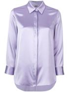 Adam Lippes Concealed Front Shirt - Purple