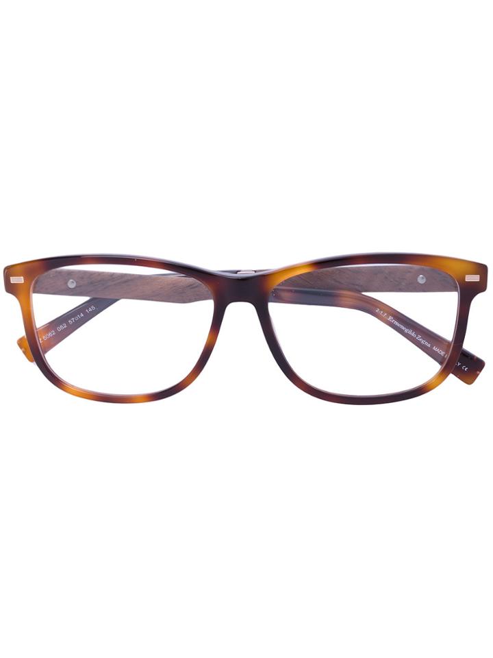 Ermenegildo Zegna Tortoiseshell Optical Glasses - Brown
