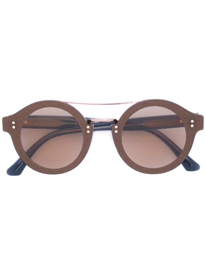 Jimmy Choo Eyewear - 'montie' Sunglasses - Women - Acetate/metal - 64, Grey, Acetate/metal