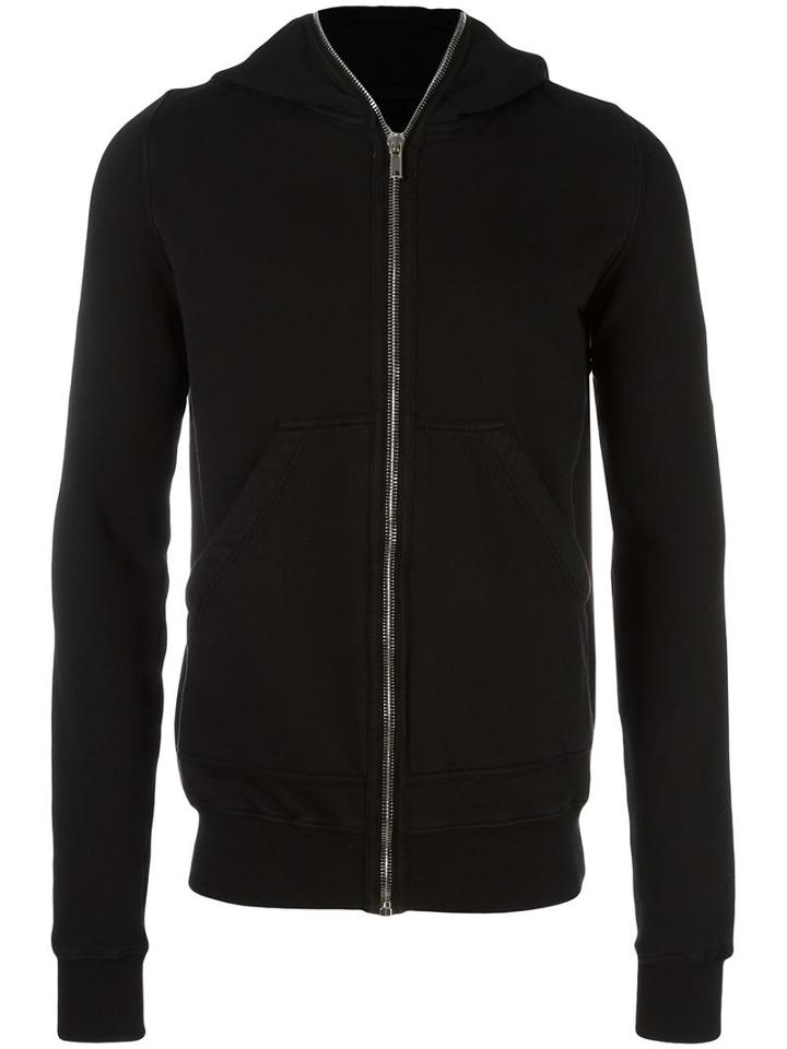 Rick Owens Drkshdw Classic Zipped Hoodie, Men's, Size: Small, Black, Cotton