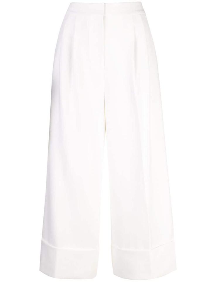 Tibi Anson Cuffed Tuxedo Trousers - White
