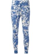 Zucca Printed Leggings, Women's, Size: Medium, Blue, Cotton