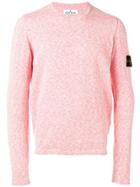 Stone Island Logo Crewneck Sweater - Red