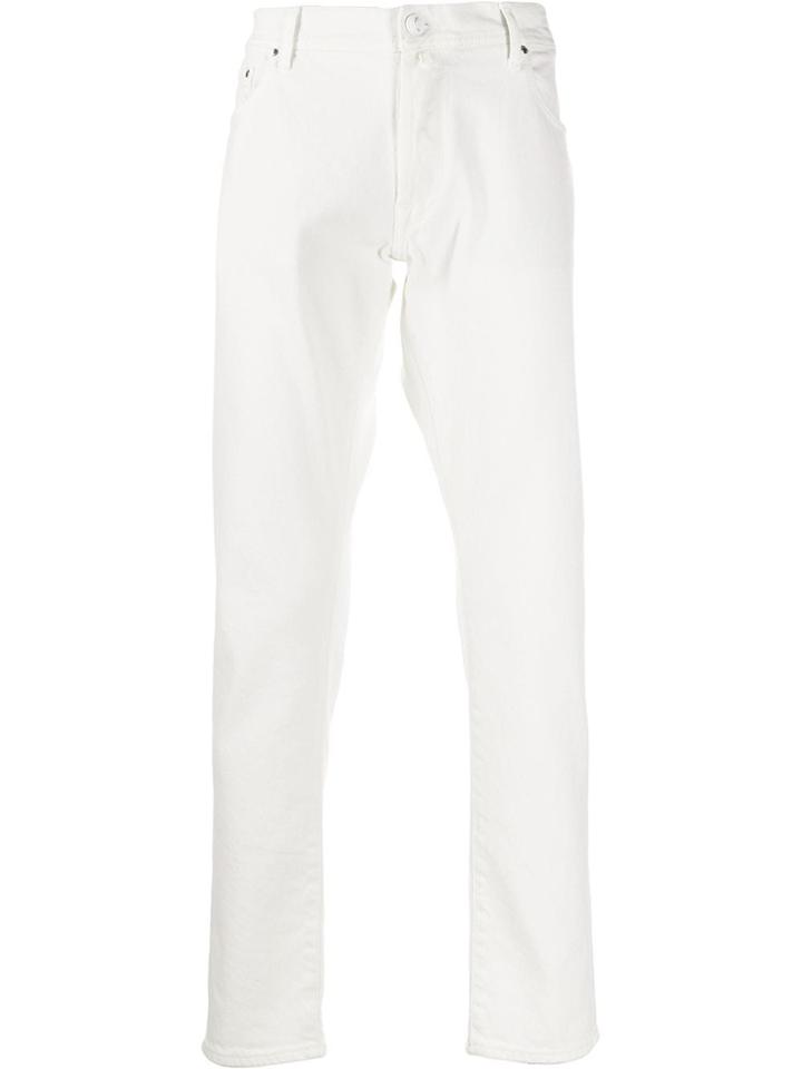 Jacob Cohen Mid Rise Straight Leg Jeans - White