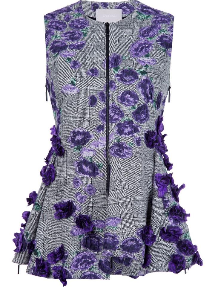 Jason Wu Flower Appliqué Peplum Top