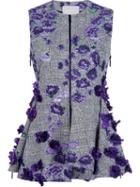 Jason Wu Flower Appliqué Peplum Top