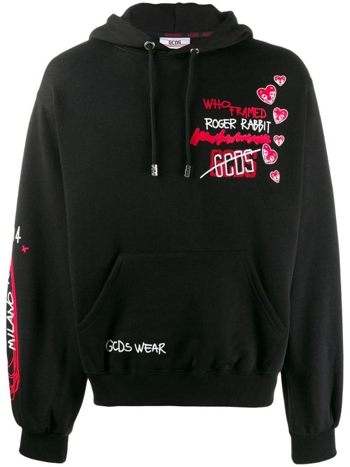 Gcds Logo Hoody - Black