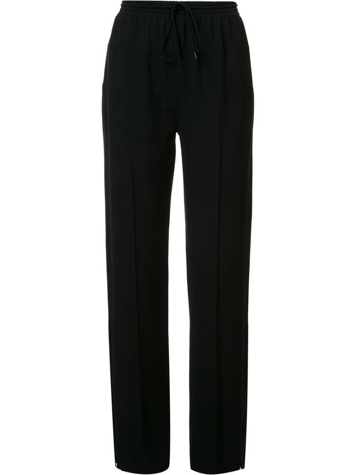 Chloé Ankle Zip Trackpants, Women's, Size: 36, Black, Silk/acetate/viscose