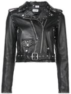 Re/done Zipped Biker Jacket - Black