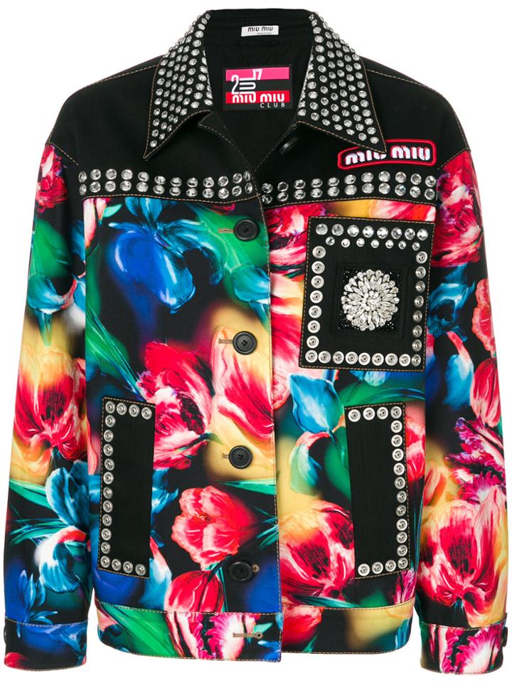 Miu Miu Studded Multicoloured Jacket