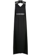 Safiyaa London Glitter Embellished Evening Dress - Black
