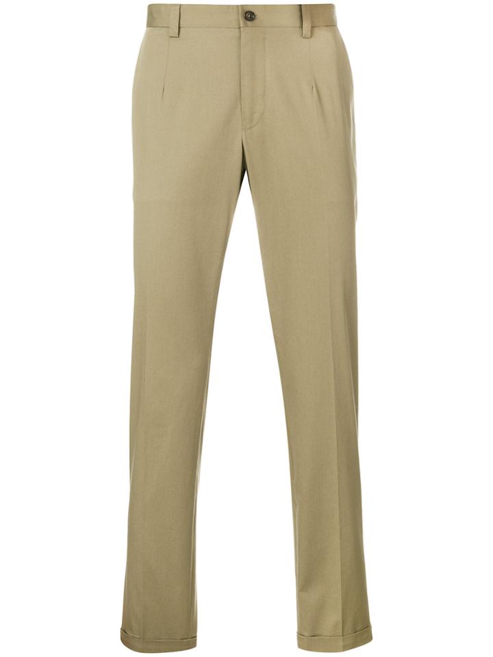 Dolce & Gabbana Straight Leg Tailored Trousers - Green