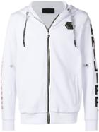 Philipp Plein Dollar Hoodie Sweat Jacket - White