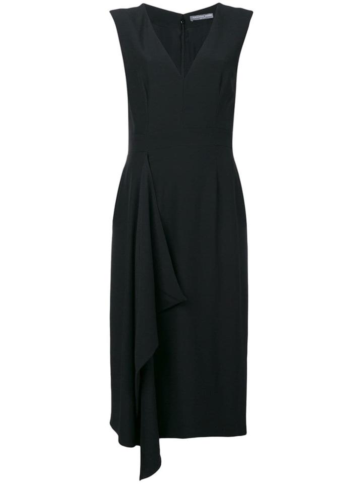 Alexander Mcqueen Flared Asymmetric Dress - Black
