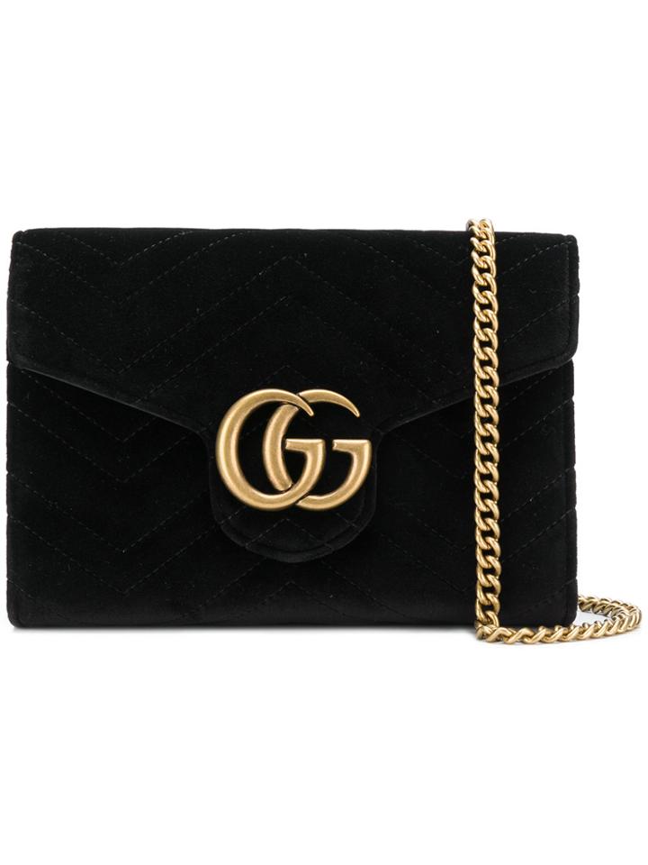 Gucci Gg Marmont Chain Wallet - Black