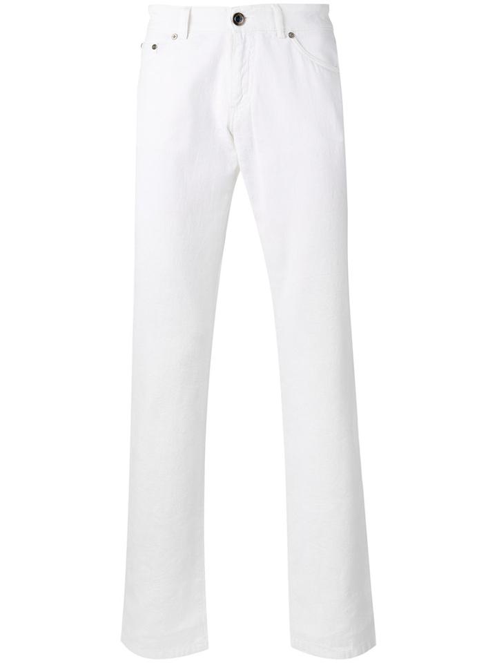 Etro - Washed Five Pocket Jeans - Men - Cotton - 36, White, Cotton