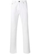 Etro - Washed Five Pocket Jeans - Men - Cotton - 36, White, Cotton