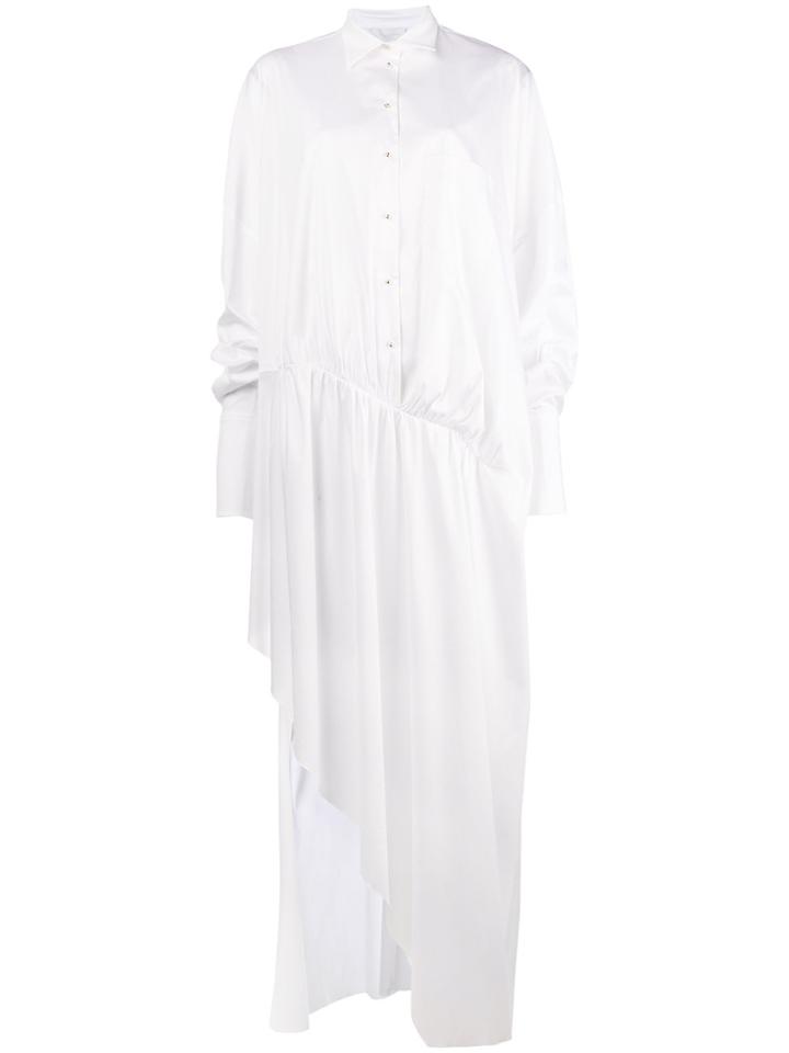 Esteban Cortazar Asymmetric Shirt Dress - White