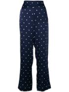 Asceno Polka Dotted Pyjama Trousers - Blue