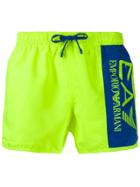 Ea7 Emporio Armani Logo Print Swim Shorts - Green