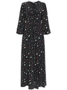 Ganni Nolana Silk Maxi Dress - Black