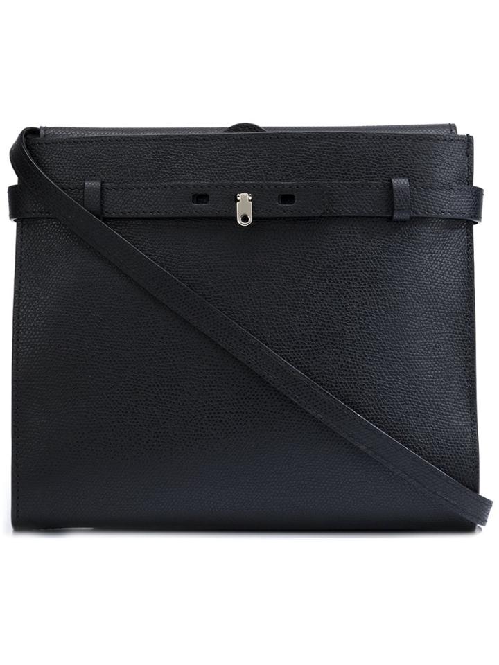 Valextra Zipped Crossbody Bag - Black