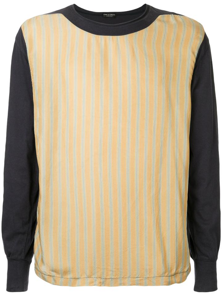 Comme Des Garçons Vintage Long-sleeved Patterned Sweatshirt - Yellow &