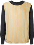 Comme Des Garçons Vintage Long-sleeved Patterned Sweatshirt - Yellow &