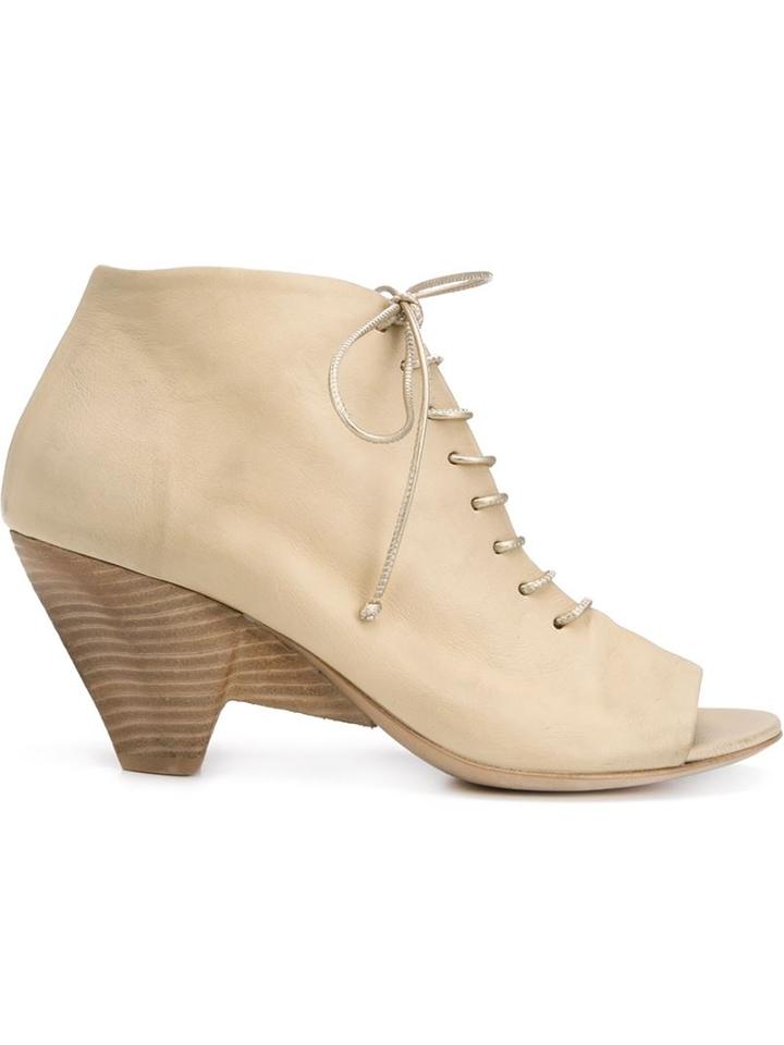 Marsèll Open Toe Ankle Boots, Women's, Size: 38, Nude/neutrals, Leather