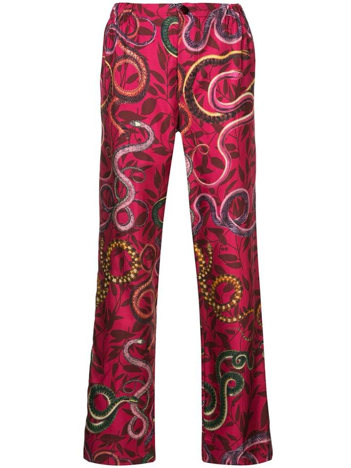 F.r.s For Restless Sleepers Snake Print Straight Trousers -