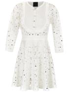 Andrea Bogosian Apliqué Knitted Dress - White