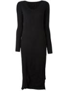 Thom Krom Ribbed Midi Dress, Women's, Size: Large, Black, Cotton